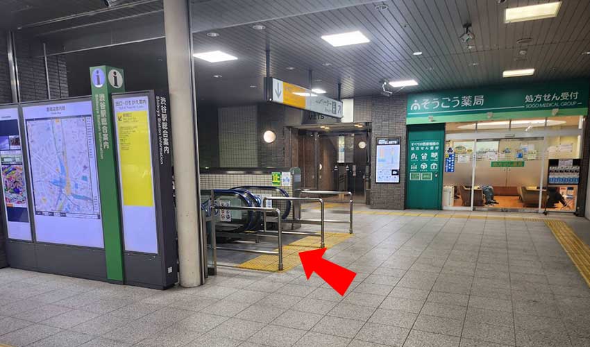 JR埼京線（渋谷駅新南口）からのアクセス①